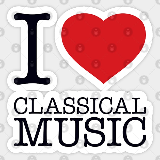 I LOVE CLASSICAL MUSIC Sticker by eyesblau